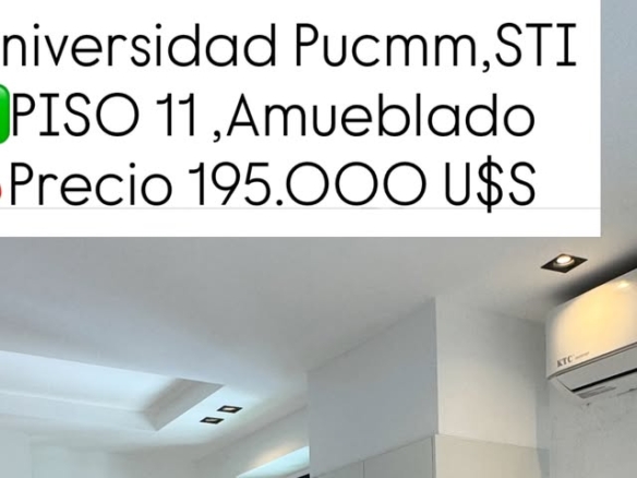 Apartamento amueblado de 1 habitación cerca de PUCMM